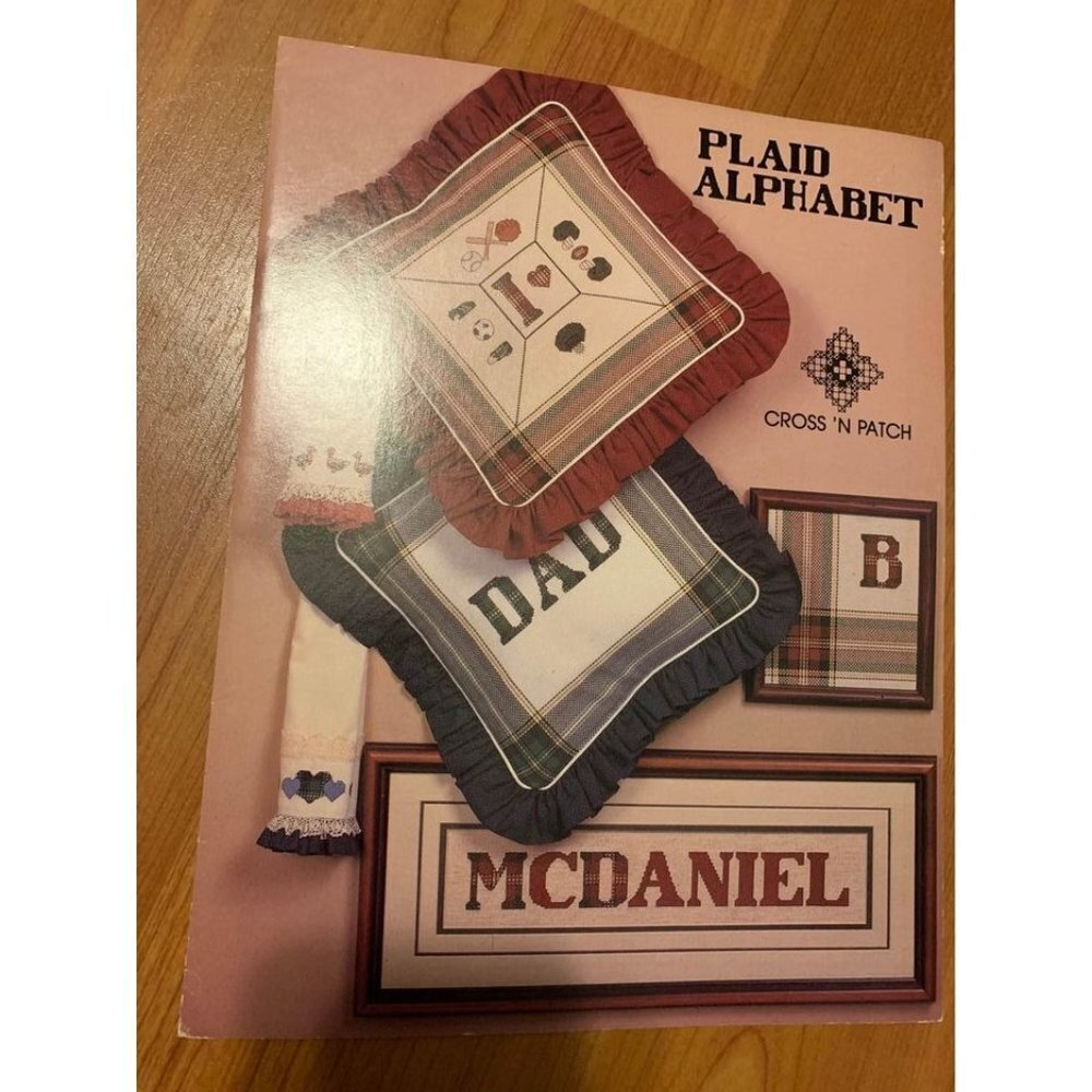 Vintage 1985 Plaid Alphabet Cross Stitch Craft Booklet